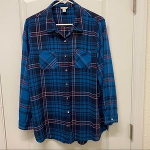 Cato Versatile Plaid Button Down Size XL